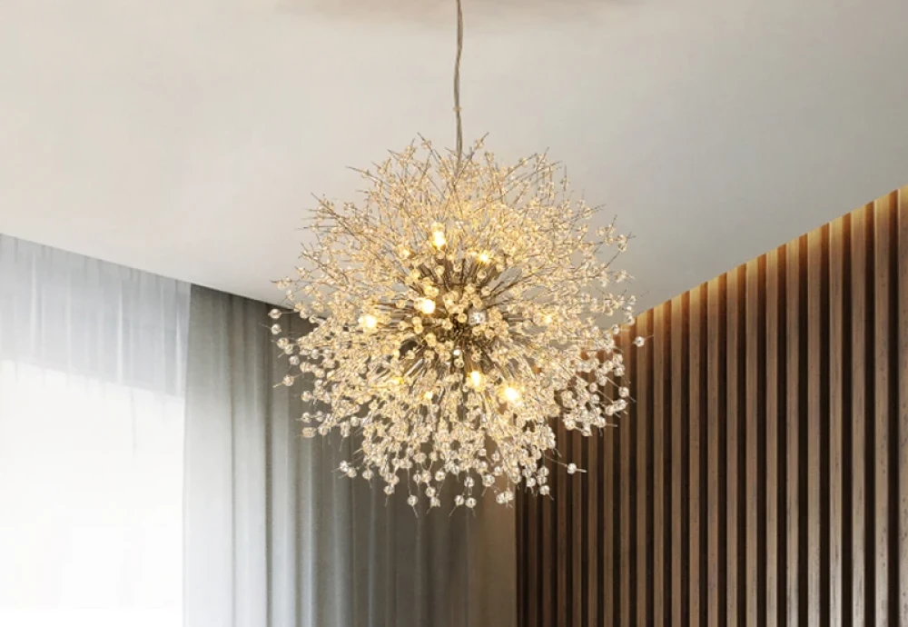 flush crystal chandelier